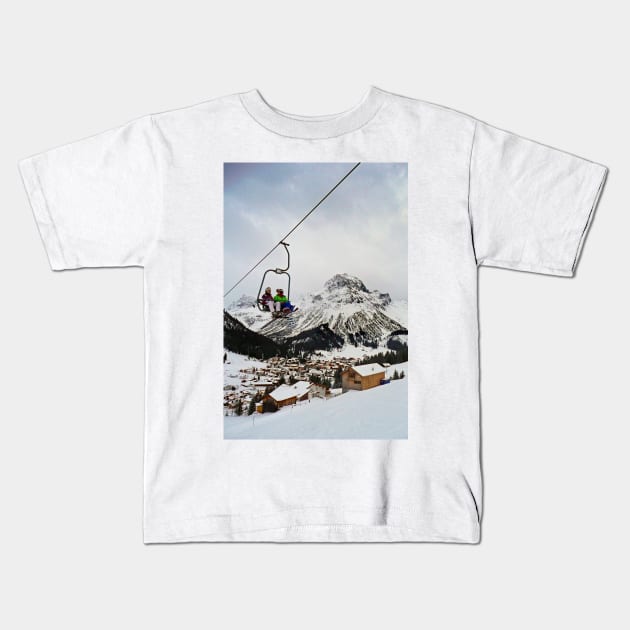 Lech am Arlberg Austrian Alps Austria Kids T-Shirt by Andy Evans Photos